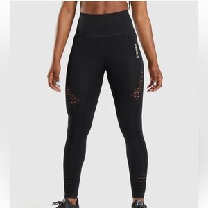 GymShark Energy Seamless Leggings, Black, size small